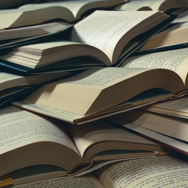 Open book being studied